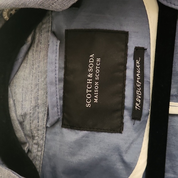 ☔️Scotch & Soda☔️ Hooded Rain Coat, blue, size 1 (S) - Picture 7 of 16